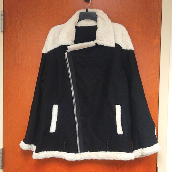 None Jackets & Blazers - *FINAL SALE* NWOT Faux Suede/Fur Coat Size L